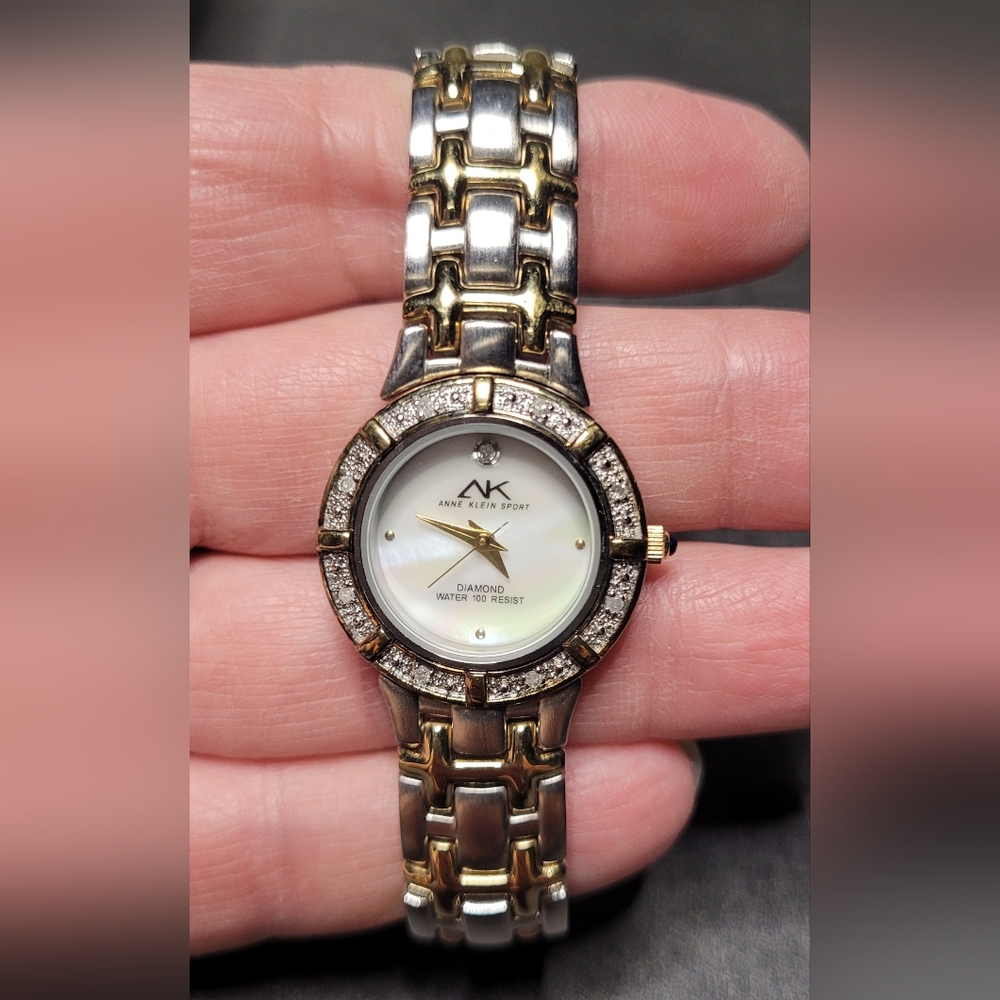 Anne Klein Sport Diamond 2 Tone Ladies Watch